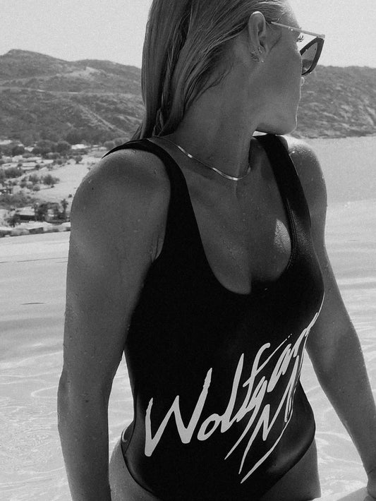 LOGO SWIM/BODYSUIT BLACK