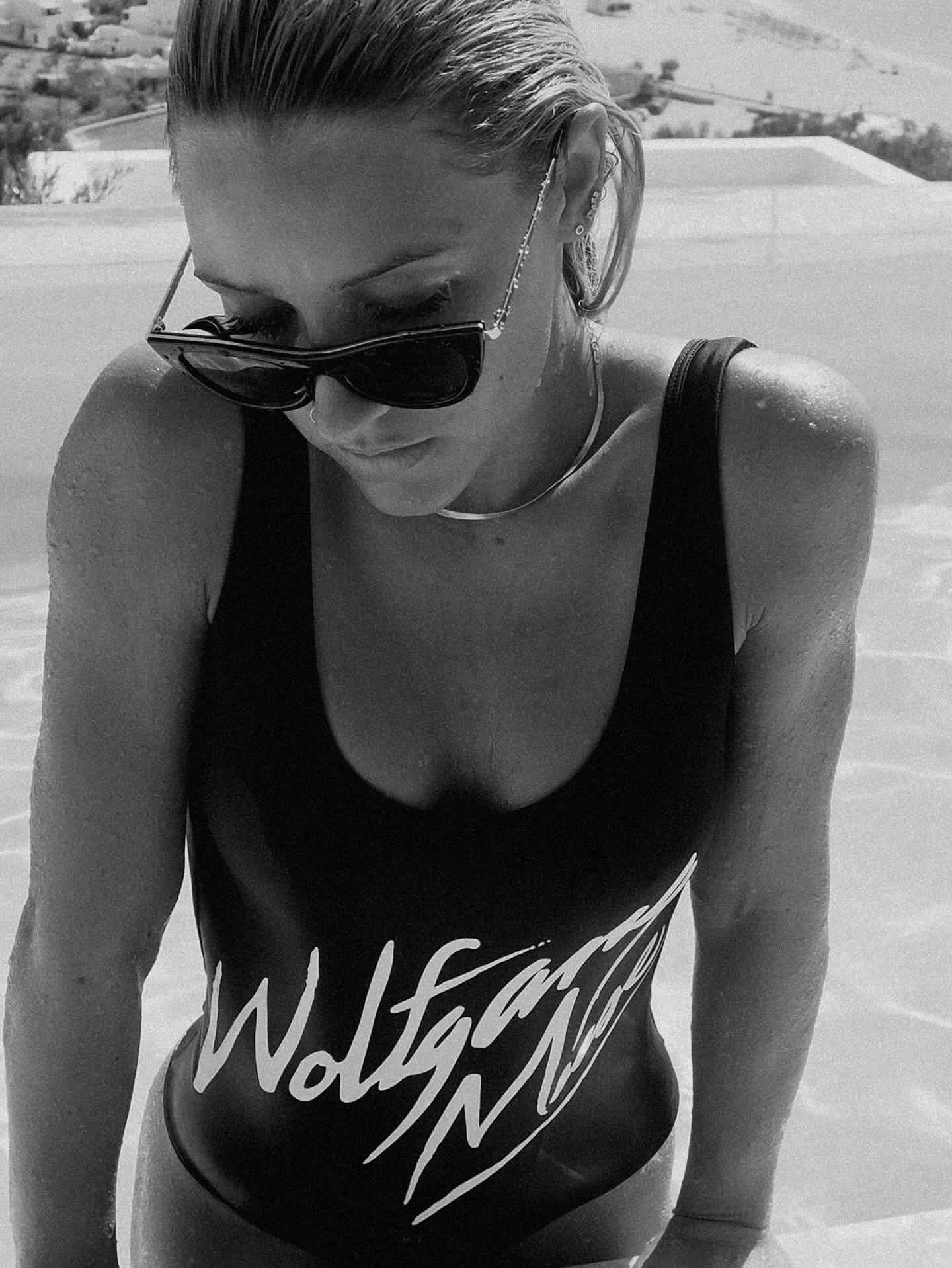 LOGO SWIM/BODYSUIT BLACK