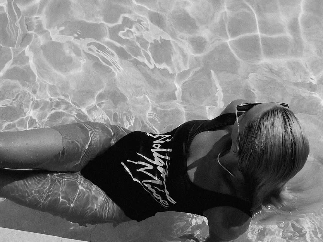 LOGO SWIM/BODYSUIT BLACK